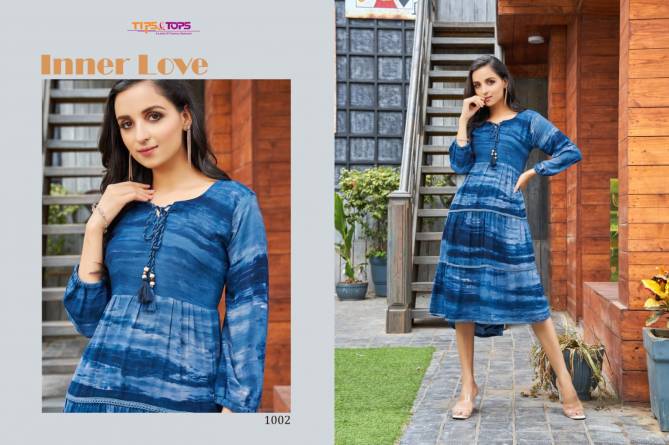 TIPS TOPS COLORS Fancy Printed Rayon Designer Ethnic Wear Kurti Collection